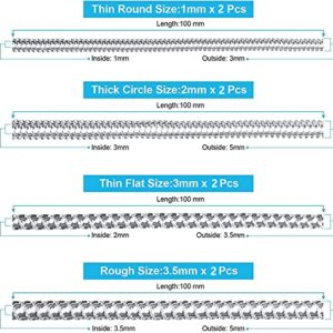 ToneGod Ring Size Adjuster for Loose Rings - 8 Pack, 4 Sizes - Jewelry Sizer, Mandrel for Making Jewelry Guard, Spacer, Sizer, Fitter - Spiral Silicone Tightener Set