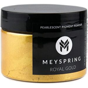 MEYSPRING Royal Gold Mica Powder for Epoxy Resin - Kintsugi Gold - Epoxy Resin Pigment - Great Resin Color for Kintsugi Repair Kit and Metallic Epoxy - Resin Art Supplies - Cosmetic Grade Mica Powder