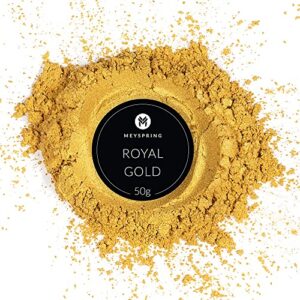 MEYSPRING Royal Gold Mica Powder for Epoxy Resin - Kintsugi Gold - Epoxy Resin Pigment - Great Resin Color for Kintsugi Repair Kit and Metallic Epoxy - Resin Art Supplies - Cosmetic Grade Mica Powder