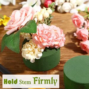 SupKing 8 Pcs Floral Foam Round Artificial Flower Foam Styrofoam Blocks for Flower Arrangements 3.2”x1.6" Dry and Wet Green Plant Foam Florist Foam for Fresh Flowers