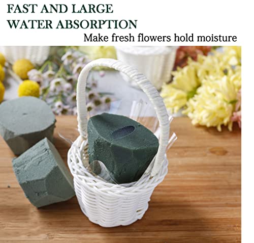 SupKing 8 Pcs Floral Foam Round Artificial Flower Foam Styrofoam Blocks for Flower Arrangements 3.2”x1.6" Dry and Wet Green Plant Foam Florist Foam for Fresh Flowers