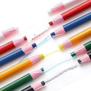 12 Pieces Sewing Mark Chalk Pencil Tailor's Marking and Tracing Tools Free Cutting Chalk Sewing Fabric Pencil，6 Colors (6 Colors)