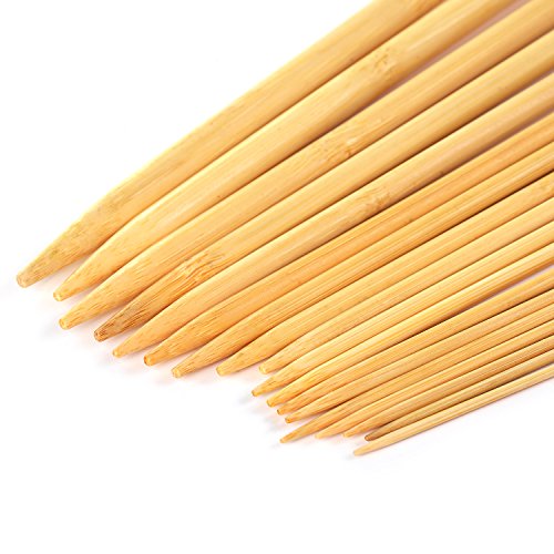 LIHAO 36 PCS Bamboo Knitting Needles Set (18 Sizes From 2.0mm to 10.0mm)