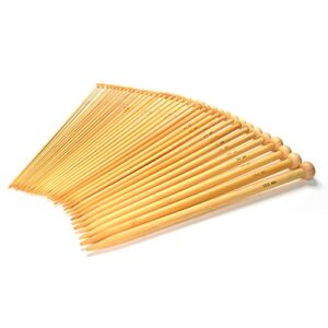 LIHAO 36 PCS Bamboo Knitting Needles Set (18 Sizes From 2.0mm to 10.0mm)