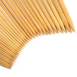 LIHAO 36 PCS Bamboo Knitting Needles Set (18 Sizes From 2.0mm to 10.0mm)