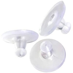 silicone earring backs,clear rubber earring backs,earring safety back stopper clutch ear locking with pad (pack of 100)