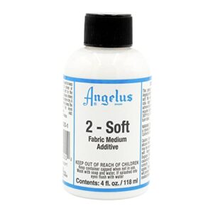 angelus 2-soft fabric medium additive for acrylic paint- mix to paint canvas, fabrics, clothes, jackets, & more- 4oz