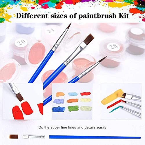 Paint By Numbers for Adults - DIY Adult Paint by Number Kits Pack On Canvas Sunset Beach Painting by Numbers for Beginners,Acrylic Paint Boat On Mountains Lake Crafts for Home Decor (11.8x15.8inch)