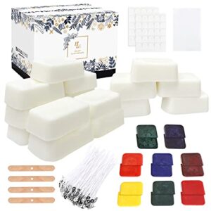 candle making kit for adults, candle making supplies, soy wax candle making kit for making soy candle,soy wax for candle making,candle soy wax kit including candle wax dyes,candle wicks,wick stickers