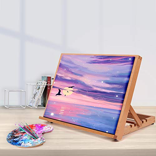 Falling in Art 5-Position Wood Drafting Table Easel Drawing and Sketching Board, 16 1/2 Inches by 12 1/8 Inches