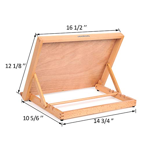 Falling in Art 5-Position Wood Drafting Table Easel Drawing and Sketching Board, 16 1/2 Inches by 12 1/8 Inches