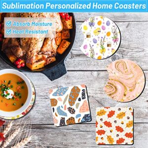 modacraft 82 PCS Sublimation Blanks Products Set, DIY Sublimation Starter Kit with 20 Car Coasters, 12 Keychains, 8 Earrings, 4 Mouse Pads, 3 Pillow Covers, 3 Puzzles