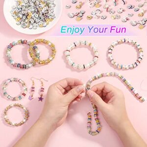 Rondelle Spacer Beads for Jewelry Making, 600 Pieces Rhinestone Spacer Beads Crystal Bead Spacers for Jewelry Making, Bracelets (10 Colors)