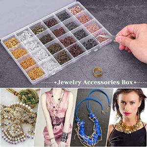 Jump Rings for Jewelry Making, Cridoz 2340Pcs Open Jump Rings and Lobster Clasps Jewelry Making Supplies Kit for Necklace and Jewelry Repair