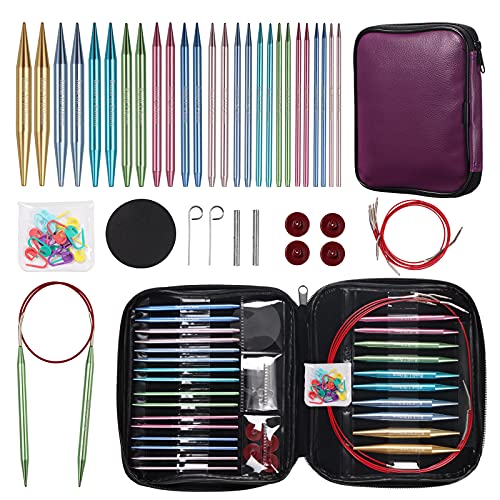 Ruidi 13 Pairs of Interchangeable Circular Knitting Needles Set