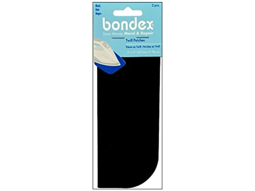 Bondex Iron-On Patches 5"X7" 2/Pkg-Black