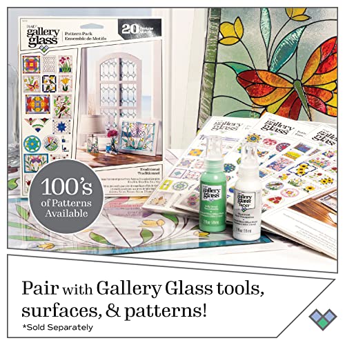 Gallery Glass Jewel Tones PROMOGGJL22 Stained Kit, 8 Piece Glass Paint Set for DIY Arts and Crafts, Perfect for Beginners and Artists