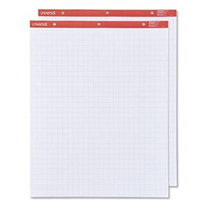 universal 35602 recycled easel pads, quadrille rule, 27 x 34, white, 50 sheet (case of 2 pads)