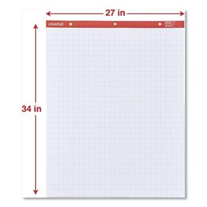 Universal 35602 Recycled Easel Pads, Quadrille Rule, 27 x 34, White, 50 Sheet (Case of 2 Pads)