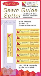 guidelines4quilting super easy seam guide setter, 4.75″x1.25″x.125″
