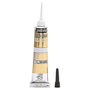 Pebeo Vitrail, Cerne Relief Dimensional Paint, 20 ml Tube with Nozzle - Rich Gold