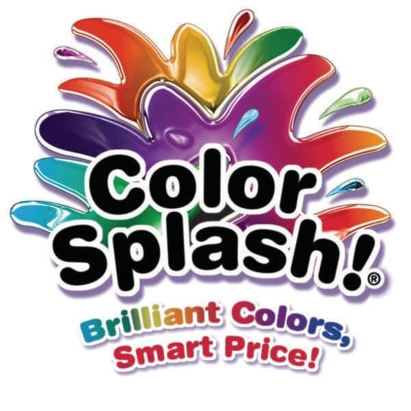 S&S Worldwide Color Splash! Liquid Watercolor Paint, 6 Vivid Colors, 1-oz Drip-Dispense Bottles, For All Watercolor Painting, Use to Tint Slime, Clay, Glue, Shaving Cream, Non-Toxic. Pack of 6.