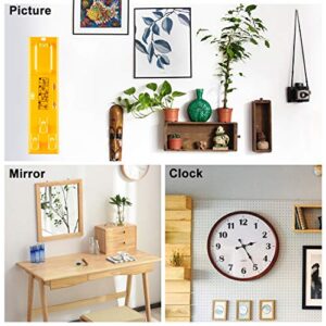 Picture Hanging Tool with Level Easy Frame Picture Hanger Wall Hanging Kit (Yellow Hanging Tool)