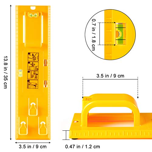 Picture Hanging Tool with Level Easy Frame Picture Hanger Wall Hanging Kit (Yellow Hanging Tool)