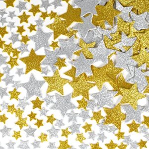 ready 2 learn glitter foam stickers – silver and gold stars – pack of 168 – self-adhesive stickers – stickers for scrapbooks and cards