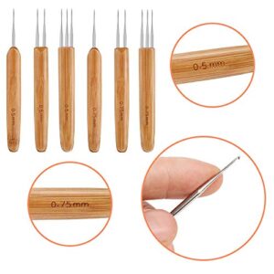 8 Pcs Dreadlock Crochet Hook Tool, Braid Hair Dreadlocks Needle Weaving Crochet