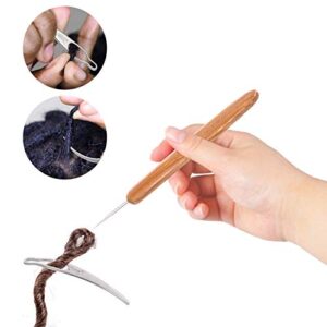 8 Pcs Dreadlock Crochet Hook Tool, Braid Hair Dreadlocks Needle Weaving Crochet