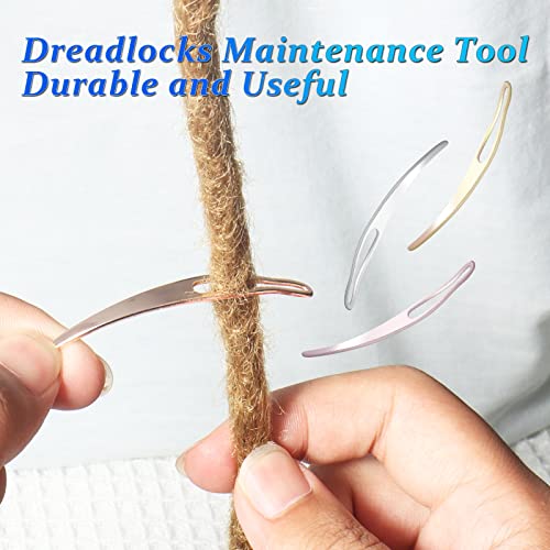 6PCS Dreadlock Crochet Needle for Dreadlocks, Durable 0.75mm Dreadlock Crochet Hooks for Hair with Interlocking Tool, Excellent for Maintaining Real Dread Loc