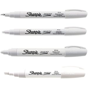 sharpie paint marker oil based white with extra fine, fine, medium & bold
