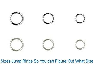 anezus Jump Rings for Jewelry Making Supplies with Jump Ring Pliers (1200Pcs Dull Silver and Bright Silver)
