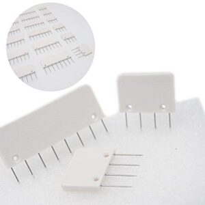 LAMXD Knit Blockers & Pin Kit,Knit Blocking Combs – Set of 25 Combs for Blocking Knitting, Crochet, Lace or Needlework Projects – Extra 100 T-pins – for use with Blocking Mats for Knitting Mat…