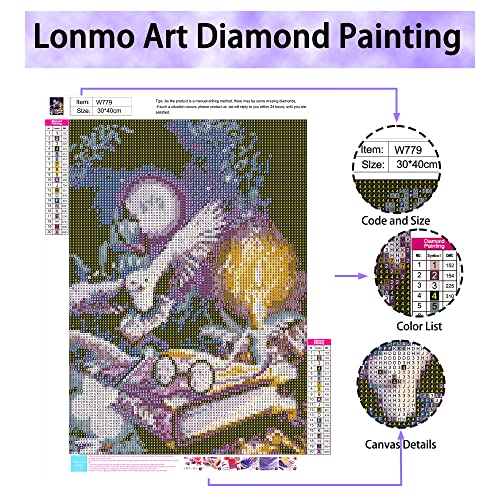 Diamond Painting Kits, DIY 5D Full Drill Art Perfect for Relaxation and Home Wall Decor (Halloween, 12x16inch)