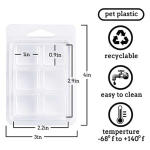 Wax Melt Molds 100 Pack Wax Molds Clear Plastic Wax Melt Clamshells