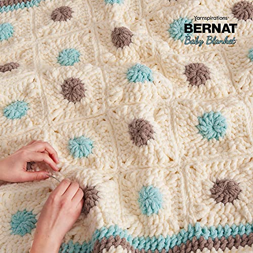 Bernat Baby Blanket BB Baby Sand Yarn - 1 Pack of 10.5oz/300g - Polyester - #6 Super Bulky - 220 Yards - Knitting/Crochet