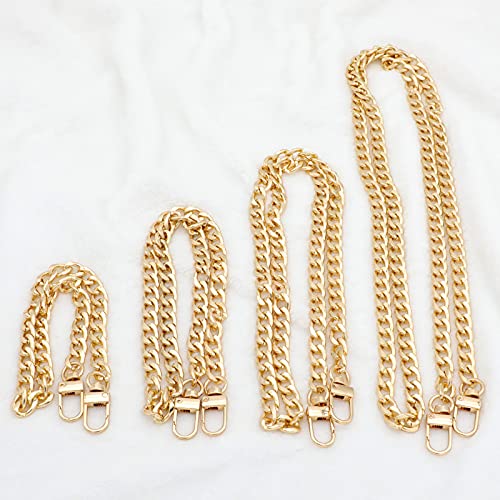 4 Pieces Different Sizes Iron Replacement Flat Chains Iron, Metal Chain Strap for DIY Purse Handbag Shoulder Crossbody Bag Clutch by RAPUDA(15.4 Inch, 23.6 Inch, 31. 4 Inch, 47.2 Inch) Gold