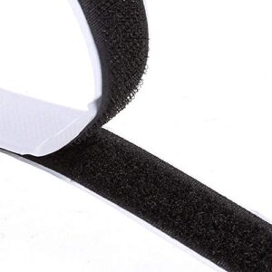 double-sided adhesive, 8m extra strong self-adhesive hook and loop tape roll sticky back strip with strong adhesive tape strip fastener 8.8 yards, 20mm wide black used in sewing, school, office, home