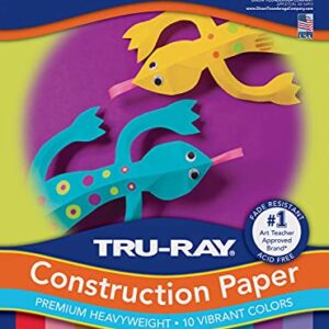 Tru-Ray Construction Paper, 10 Vibrant Colors, 9" x 12", 150 Sheets