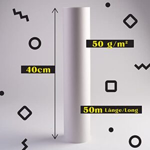 Tritart White Tracing Paper Roll 16 inch x 164 feet - 50 g/m² Sewing Pattern Paper for Ink, Pencil & Markers - Trace Paper for Sewing&Dressmaking - Sketch & Drafting Paper roll - Sewing Tracing Paper