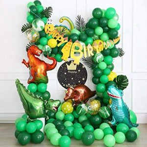 Zesliwy 100 Pack Green Latex Balloons, 12 inch Dark Green Balloons And Light Green Balloons with Green Ribbon for Jungle Safari Theme Birthday Party Baby Shower St. Patrick's Day Party Decoations.