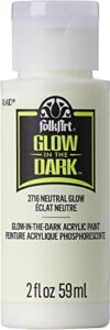 folkart acrylic dark paint, neutral glow