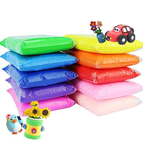 24 Colors Air Dry Clay Magical Kids Clay Ultra Light Modeling Clay Artist Studio Plasticine Toy Safe and Non-Toxic Modeling Clay