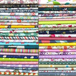cotton quilting fabric misscrafts 50pcs 8″ x 8″ (20cm x 20cm) craft supplies top fat quarter bundles floral precut fabric square for diy craft patchwork