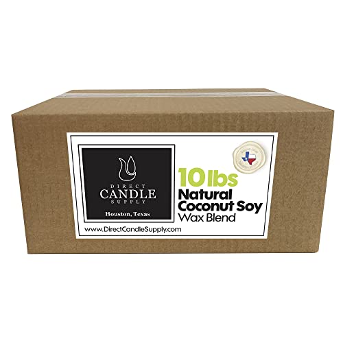 Coconut Soy Wax Blend Candle Making - 10 & 20 lb. Creamy Blend for High Load Fragrance Formulation - (10 lb)