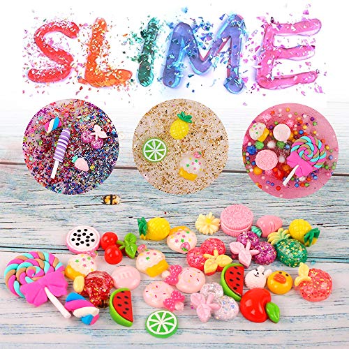 110pcs Slime Making Supplies Kit, Slime Add Ins, Slime Accessories, Glitter, Foam Balls, Fishbowl Beads, Glitter Sequins, Shells, Candy Slime Charms, Cups for Slime Party