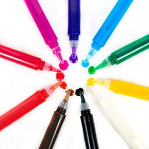 horizon group usa 10-pack of suncatcher paint pens, 10ml each, 10 colors, suncatcher paint pens for kids, supplies for painting suncatchers, window art paint, window art paint refill, arts and crafts