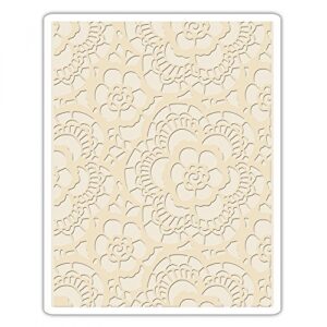 sizzix, multi color, embossing folder 661824, lace, one size
